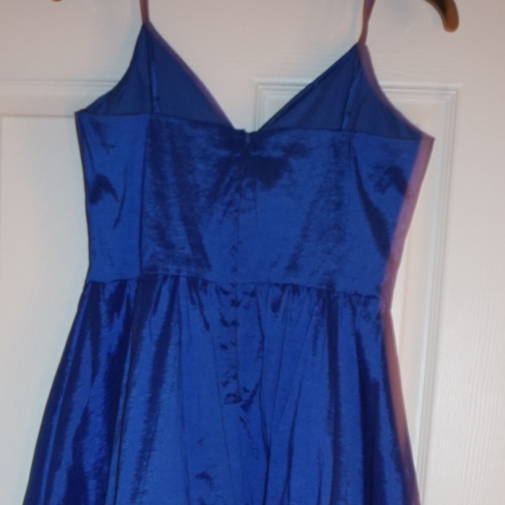 Spaghetti-Strap Long High-Low Dress - Picture 4 of 5